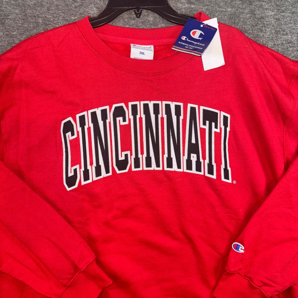 Cincinnati Bearcats Champion Sweatshirt Men 3XL Crewneck Pullover Red NEW